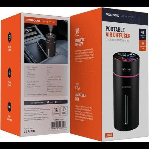 خوشبو کننده و رطوبت ساز پرودو Porodo Portable Air Diffuser PD-LFST031