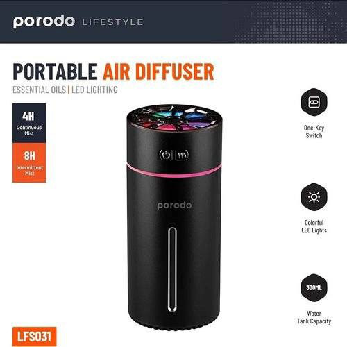 خوشبو کننده و رطوبت ساز پرودو Porodo Portable Air Diffuser PD-LFST031